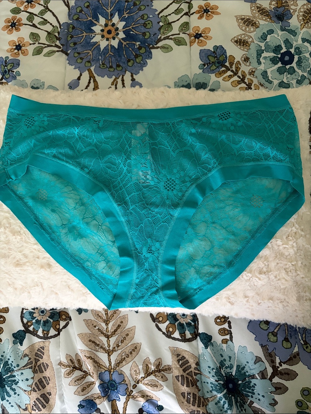 Victoria's Secret Teal Lace Hipster Briefs XL